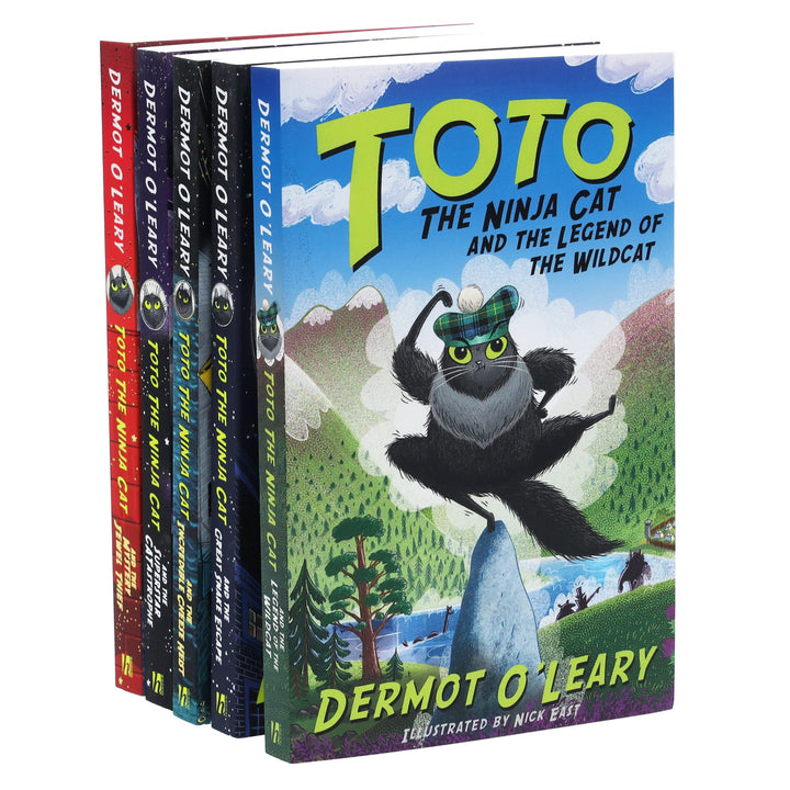 The Toto the Ninja Cat Series 5 Books Collection Set By Dermot O’Leary - Ages 6-10 - Paperback