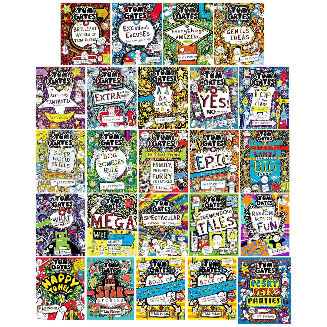 Tom Gates by Liz Pichon: Books 1-24 Collection Set - Age 7-14 - Paperback/Hardback