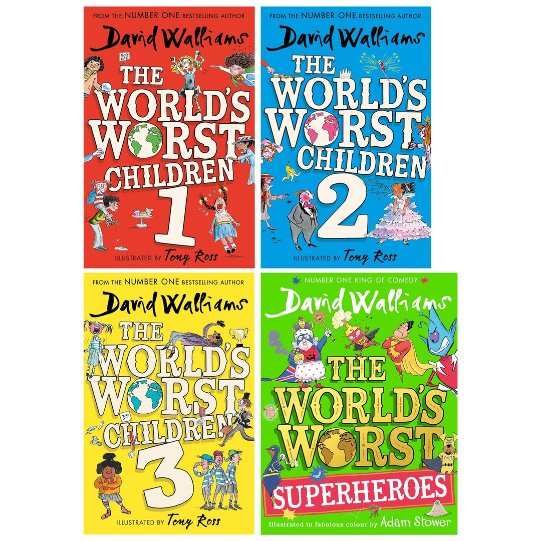 World's Worst Children by David Walliams 4 Books Collection Set - Ages 7+ - Paperback/Hardback