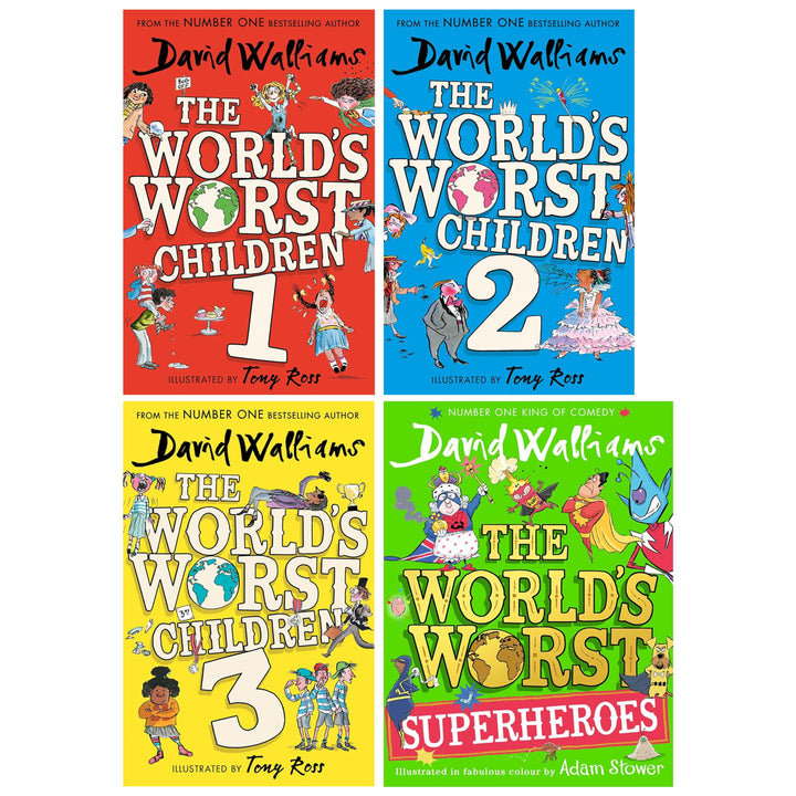 World's Worst Children by David Walliams 4 Books Collection Set - Ages 7+ - Paperback/Hardback