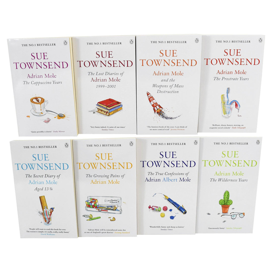 Sue Townsend Adrian Mole 8 Books Collection - Paperback - Young Adult Young Adult Penguin