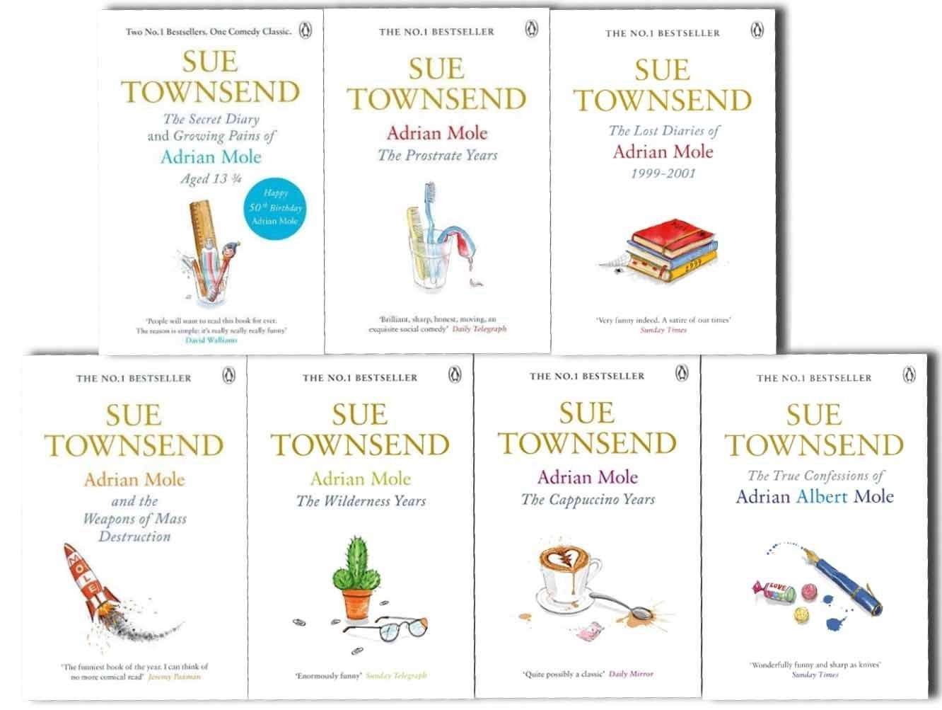 Adrian Mole Series 8 Books Children Collection Paperback Set By - Sue Townsend - St Stephens Books