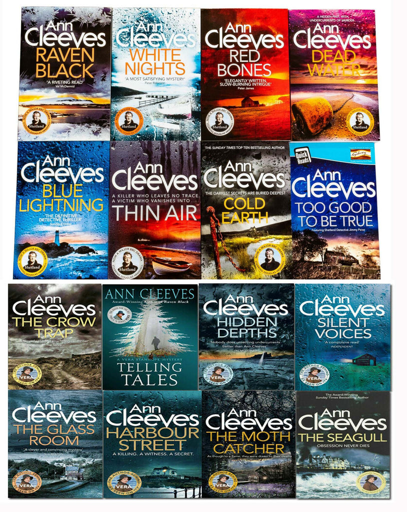 Ann Cleeves TV Vera Stanhope & Shetland Series 16 Books Young Adult  Collection Paperback Set
